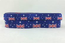 Оптовая продажа, тканая жаккардовая лента 5/8 + 7/8 дюйма (16 мм + 22 мм 20 лет/партия) из полиэстера с австралийским флагом, темно-синяя лента для ошейника для собак 2024 - купить недорого