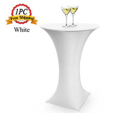 Free Shipping 1PC Polyester Spandex Lycra Dry Bar Cover Cocktail Table Cover Tablecloth of Wedding Party Event Hotel Decoration 2024 - buy cheap
