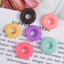 Lizun slime donut de doce diy, acessórios para enchimento de slime em resina miniatura para presente de plástico polímero para crianças 2024 - compre barato