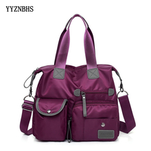 Brand Women Top-handle Shoulder Bag 5 External Pockets Nylon Casual Tote Bags Women Handbag Crossbody Bags Shopping Bag Bolsa 2024 - buy cheap