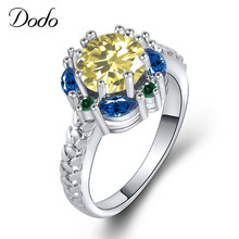 Женское кольцо с фианитом, роскошное обручальное кольцо белого золота, dm088 2024 - купить недорого