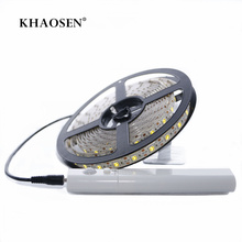 Khaosen освещение для шкафа LED Motion Активированный свет кровати 5V PIR датчик движения 2835 5050 SMD шкаф лампа лента PC TV подсветка 2024 - купить недорого