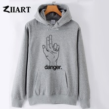 Danger hand gesture-Sudadera con capucha para hombre y mujer, suéter polar con diseño de Stranger Things, ropa de otoño e invierno para parejas 2024 - compra barato