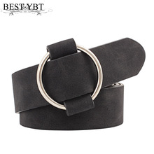Best YBT-cinturones informales redondos de diseñador para mujer, cinturones de modelado de vaqueros sin hebillas, cinturón de cuero de imitación 2024 - compra barato