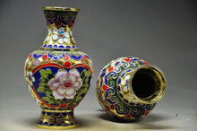 A PAIR OF DELICATE CHINESE CLOISONNE BEAUTIFUL VASE -- FLOWER 2024 - buy cheap