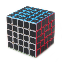 Zcube-pegatina de fibra de carbono para niños, cubo mágico de velocidad, cubos de juego, regalo, juguetes educativos, color negro, 5x5, 62mm 2024 - compra barato