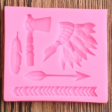 3D Arrow Leaf Ax Silicone Mold Cake Decorating Tools Cupcake Topper Fondant Molds Chocolate Candy Mould Polymer Clay Moulds 2024 - buy cheap