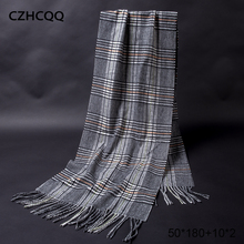 Winter Cashmere Scarves Men Poncho Stole Ladies Bandanna Foulard Female Pashmina Shawl Luxury Brand Plaid Scarf For Women 2019 2024 - buy cheap