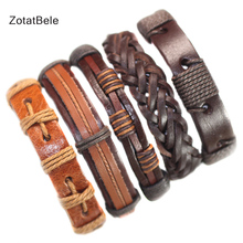 ZotatBele 5 шт. винтажный женский браслет, браслеты, Мужская веревочная цепь, оптовая продажа, мужские ювелирные изделия F71 2024 - купить недорого