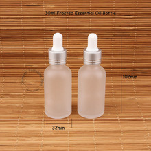 Garrafa de vidro congelado 30/30ml, garrafa de vidro de 1oz, amostra de perfume, garrafa líquida de pipete 30g 2024 - compre barato