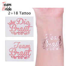 Team Bride 20pcs/lot stickers Bachelorette Party bride to be Rose Gold tattoo Wedding Decoration Hen party Bridal Supplies 2024 - compre barato