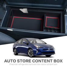 Для Toyota PRIUS 50 2016 2017 2018 центральный подлокотник коробка для хранения автомобиля Органайзер лоток контейнер с поддоном аксессуары 2024 - купить недорого