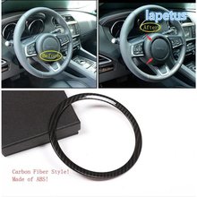 Lapetus Middle Steering Wheel Circle Decoration Frame Trim 1 Pcs ABS Fit For Jaguar F-Pace 2017 2018 2019 2020 Carbon Fiber Look 2024 - buy cheap