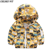 Chaqueta con capucha para niño y niña, abrigo con dibujos animados, rompevientos de manga larga, primavera y otoño 2024 - compra barato