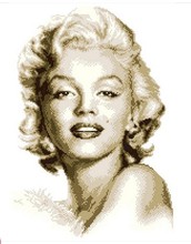 Embroidery Package Hot Sell Best Quality  Cross Stitch Kits Famous Actress Marilyn Monroe Free Shipping 2024 - buy cheap