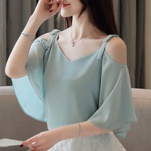 Blusas Femininas Women's Summer Blouses 2016 Flare Sleeve Chiffon Blouse Women Off Shoulder Tops Womens Tops And Blouses B345 2024 - buy cheap