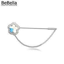 Broche de ciruela de cristal BeBella con elementos de cristal de Swarovski, joyería de moda para niñas, mujeres, cumpleaños, regalo de Navidad 2024 - compra barato