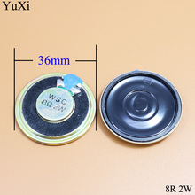 YuXi 2 Вт громкоговоритель 36 мм 8 Ом 8R 8ом мини круглый динамик толщина 5 мм маленький звонок рожок динамик 2024 - купить недорого