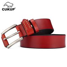 CUKUP 2018 Mens Quality Cow Skin Leather Belts Cover Pin Buckle Metal Men Casual Styles Jeans Belt for Man Freeshipping NCK428 2024 - buy cheap