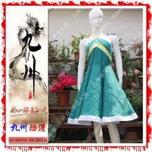 Fairy Tail Wendy Marvell Cosplay Costume Deep Green Custom Made Dress 11 2024 - buy cheap