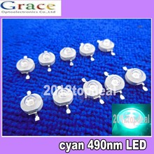 10 piezas 1 W alta potencia cyan 490nm LED emisor 50lm 3,0-3,2 V 350mA para DIY 2024 - compra barato