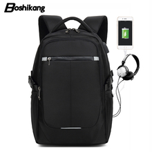 Boshikang Laptop Backpack Men Large Capacity Business Men's Backpacks Multifunction Oxford Casual Backpack USB Charge Travel Bag 2024 - buy cheap
