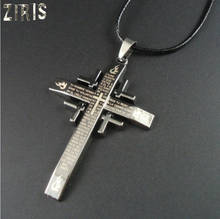 ZIRIS New necklace pendant leather cord bible cross jewelry necklace men's fashion necklace for men 2024 - buy cheap