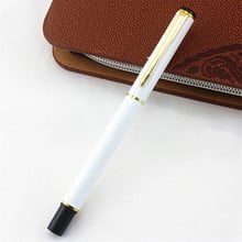 Luxury quality 801 White Gold clip colour Business office Medium nib Rollerball Pen New 2024 - buy cheap