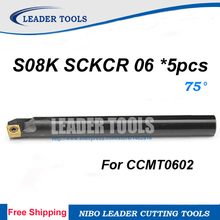 Free Shipping S08K SCKCR06*5pcs Boring Bar,Internal turning tool,CNC tool holder,Lathe cutting tool,CCMT060204 blade boring tool 2024 - buy cheap