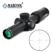 Marcool mira tática para caça, mira telescópica com colimador, ponto vermelho, para airsoft e rifle de ar, 1 a 6x24 2024 - compre barato