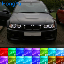 Headlight Multi-color RGB LED Angel Eyes Halo Ring Eye DRL RF Remote Control for BMW 1998-2003 E46 with PROJECTORS Accessories 2024 - buy cheap