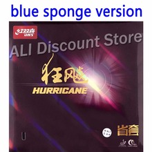 DHS-esponja azul para raqueta de Ping Pong, almohadilla de goma para tenis de mesa, versión mejorada DHS Hurricane3, Professional Team, color negro 2024 - compra barato