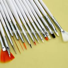 15 PCs Nail Art Design Brush Set Painting Pen Tips Tool UV Gel Polish Brushes Set 2023 - купить недорого