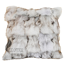 CX-D-45 Natural Color Ruropean Blue Fox Pillows Genuine Fox Fur Cushion Covers 2024 - buy cheap