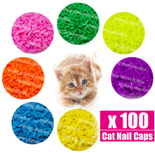 100 pcs/lot Pet Cat Nail Caps Claw Soft Paw Caps Pet Nail Protector XS,S,M,L For Free Glue 2024 - buy cheap