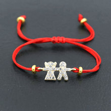 Bpprc pulseira charmosa masculina e feminina, pulseira de fita vermelha para homens e mulheres, cores douradas 2024 - compre barato