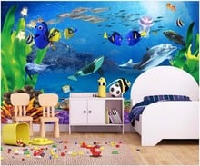 Papel tapiz de foto personalizado papel tapiz 3d para paredes habitación de Niños de ensueño 3 d mundo submarino de ensueño decoración de murales para habitación de niños 2024 - compra barato