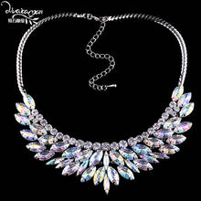 Dvacaman Brand Hot Sale Shine AB Crystal Rhinestone Chokers Necklace Women Short Clavicle Statement Necklace Party Jewelry N67 2024 - buy cheap