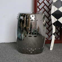 Jingdezhen high temperature fired silver glazed porcelain ceramic garden drum stools 2024 - buy cheap