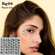 RG08-adhesivo de resina brillante para manualidades, pegatina decorativa para maquillaje en la cara de labios y mejillas, regalo para vestir, fiesta de disfraces 2024 - compra barato