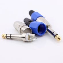 20pcs/6.35mm stereo audio plug 6.35 wire connector socket connector 2024 - buy cheap