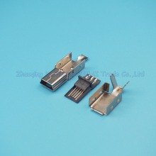 Frete grátis 35 sets DIY 3 em 1 fio de soldadura tipo mini USB 5 P conector do carregador plugue macho Mini USB PLUG-5P 2024 - compre barato