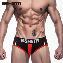 Bshetr calcinha boxer masculina de algodão, roupa íntima, 4 cores, design para homens, gays 2024 - compre barato