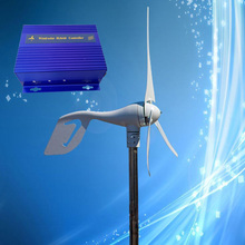 Low Speed 400W 24V Mini Wind Turbine with 3PCS Blades + Max 900W Hybrid Wind Solar Controller (Max 600W Wind, Max 300W Solar) 2024 - buy cheap