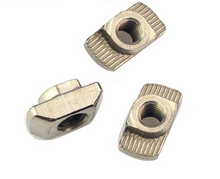 Conector de aluminio M4 M5 M6 M8, tuerca en T deslizante de acero al carbono niquelado para perfil de aluminio 4545, 10 Uds. 2024 - compra barato