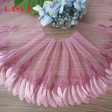 LASUI  2017 NEW 3 yards =1 lot width 16 CM Net yarn embroidery lace DIY handicrafts clothing ingredients  0091 2024 - buy cheap
