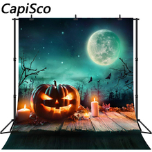 Cenários fotográficos de abóbora de vinil sem costura de alta qualidade para fotografia de halloween fundo para estúdio de fotos 2024 - compre barato