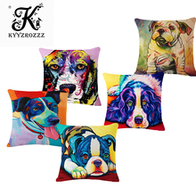 Watercolor Painting Dog French Bulldog One Side Printing Home Decor Sofa Car Seat Decorative Cushion Cover Pillow Case Almofada 2024 - buy cheap