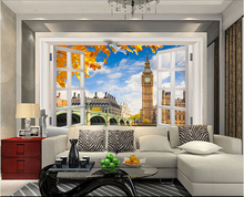 The custom 3D murals, 3D out of the window scenery Big Ben papel de parede,living room sofa TV wall bedroom wall paper 2024 - buy cheap