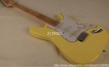 Chinese high quality Scalloped Fingerboard yellow cream Yngwie Malmsteen signature Big Head Tremolo ST 6 strings Electric guitar 2024 - buy cheap